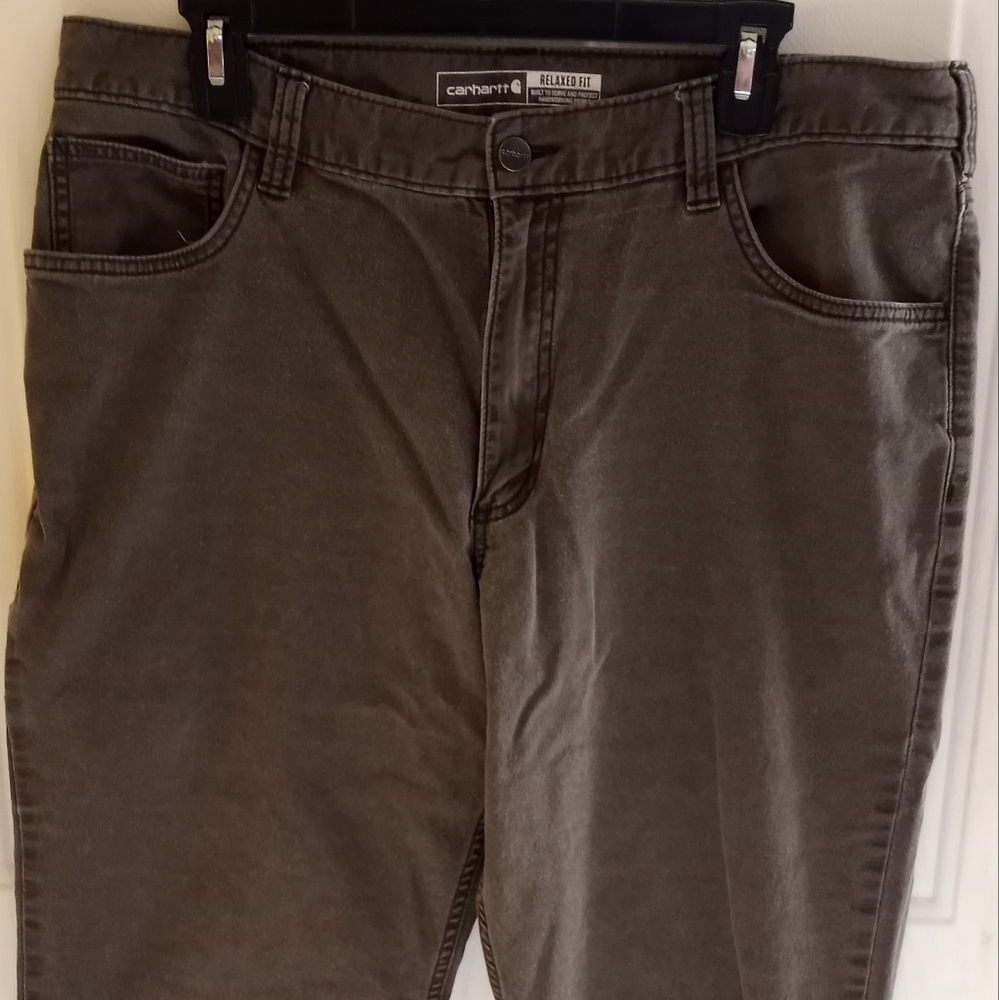 Carhartt Rugged Flex Relaxed Fit Canvas 5 Pocket Work Pant. W38 L30